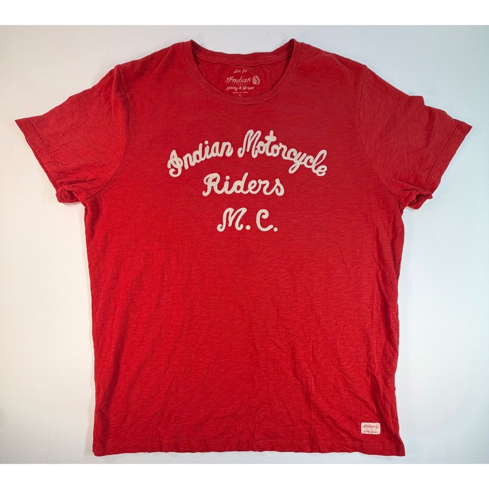 Lucky Brand Indian Motorcycle Riders M.C. Slim Fit Red Graphic T-Shirt XL